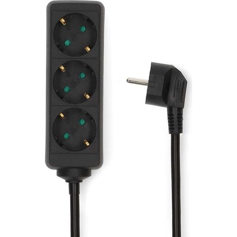 Nedis Esoc330f1bk Steckdosenleiste Schwarz 3 Steckdosen 3 m