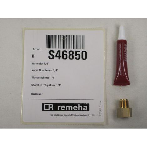 Remeha Racor 1/4 para manómetro, S46850