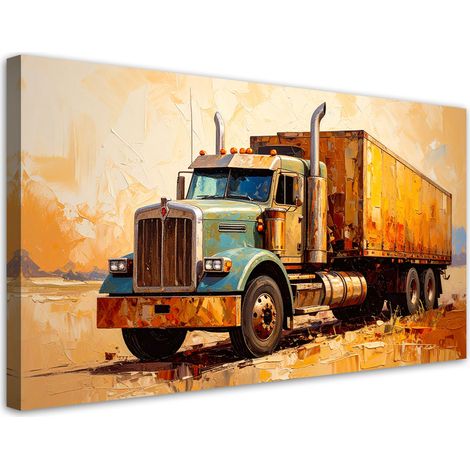 Wandbild Amerikanischer Truck 80x40 cm