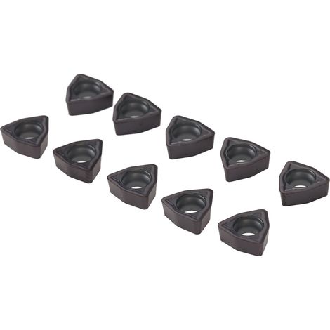 Lot de 10 plaquettes de tournage en carbure pour tour CNC, compatibles avec les porte-outils de tournage indexables (WCMX030208FN). (1/5)