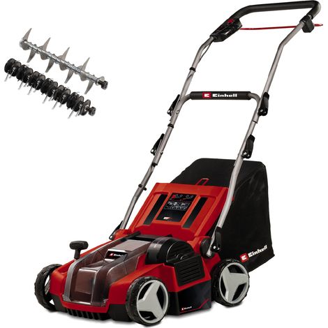 Einhell Akku-Vertikutierer-Lüfter GE-SA 36/35 Li-Solo Power X-Change (Li-Ion, 36 V, bürstenloser Motor, 35cm Messerwalze, 28L Fangsack, einstellbare Arbeitstiefe, ohne Akku & Ladegerät)