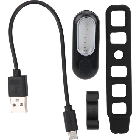 Phare Arrière Vélo USB Rechargeable Étanche - Double Couleur Rouge et Bleu Sécurité (1/5)