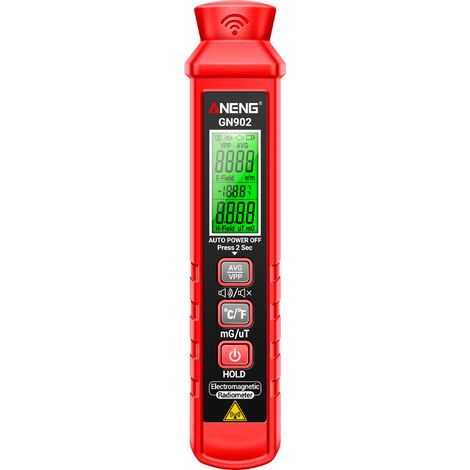 Testeur de rayonnement électromagnétique portable, Appareil de mesure numérique LCD portable pour rayons X - Détecteur multifonctionnel de champ électrique, champ magnétique et température (1/5)