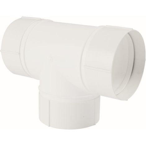 Raccordo a t circolare 100mm bianco per cappe (1/3)