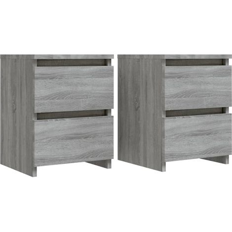 Bedside Cabinets 2 pcs Grey Sonoma 30x30x40 cm Engineered Wood vidaXL