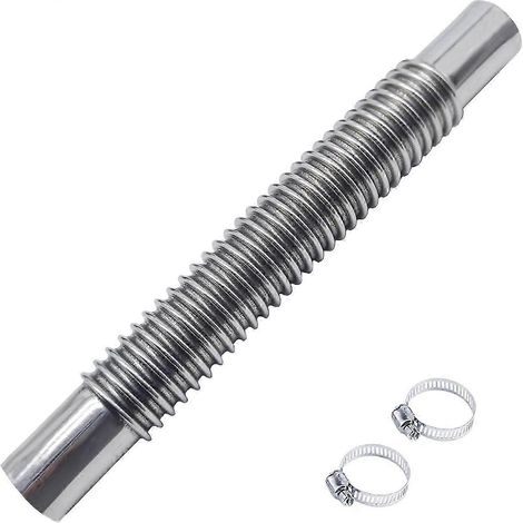 Tuyau d'échappement en acier inoxydable  Chauffage de stationnement  Durite de chauffage de 2,5 cm de diamètre avec 2 colliers de serrage  Tuyau d'échappement flexible de 20 cm compatible avec les mot (1/5)
