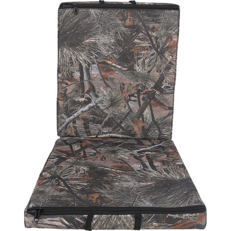 Cojín plegable impermeable para trípode de árbol, ideal para acampar y hacer senderismo en otoño e invierno, con estampado de pino de camuflaje. (1/5)