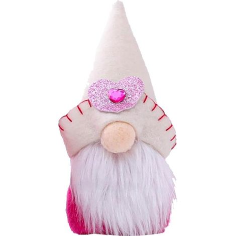 Décorations de table scandinaves faites à la main pour la Saint-Valentin : elfes en peluche (1/4)
