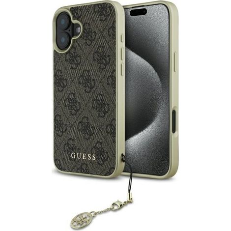 Guess GUHCP16SGF4GBR iPhone 16 6.1 marrón/marrón carcasa rígida 4G Colección Charms (1/5)