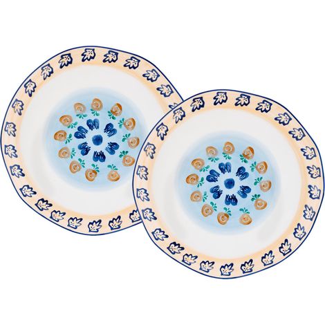 Plateau de service NAPOLI Ø30cm - 2 pièces - Agrume (1/5)