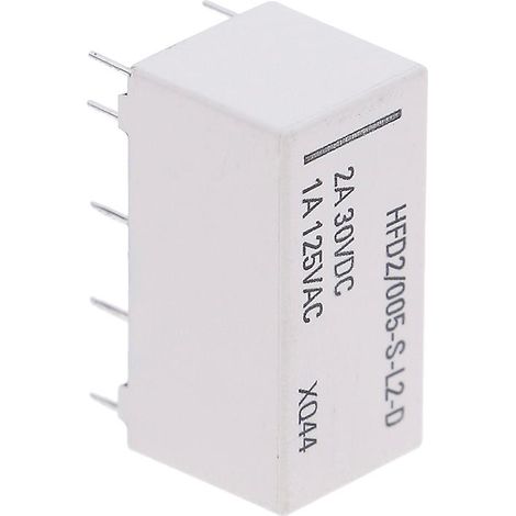 Relais bistable à verrouillage DPDT à bobine 5 V CC 2 A 1 A 125 V CA HFD2005-S-L2-D (1/4)