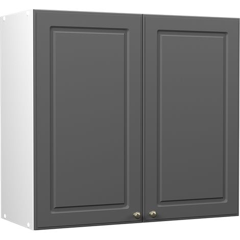 Pensile da cucina Fame-Line, Oro-antracite rustico/Bianco, 80 cm, Vicco (1/5)