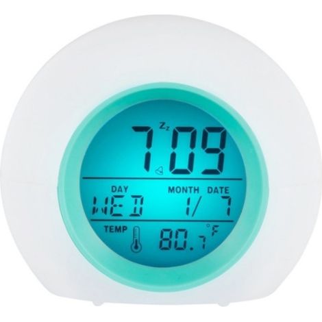 Round gradient color alarm clock perpetual calendarExceptional Quality (1/5)