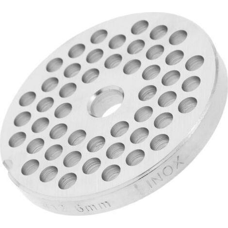 Disco di ricambio per tritacarne 12 in acciaio inox, diametro esterno 69 mm, foro 6 mm, accessorio metallico per tritacarne elettrico, parti metalliche da cucina (1/5)