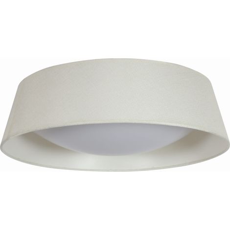 Plafonnier LED 16W Candellux MOLA Ø43 blanc écru tissu (1/2)