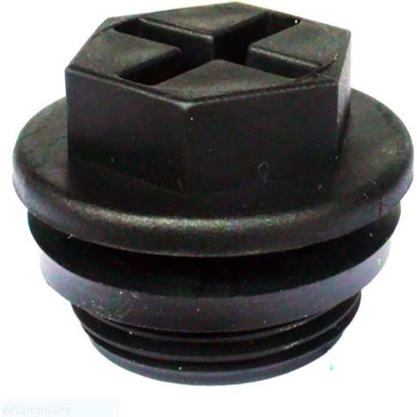 Bouchon de vidange 20-27 mm en plastique noir – Pour récupérateur d'eau de pluie – Longueur 3 cm – Largeur 3 cm – Fabrication française – Bellijardin