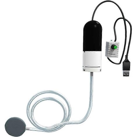 Pompe à air réglable pour aquarium, pompe à oxygène USB pour aquariums et bassins à poissons (1/5)