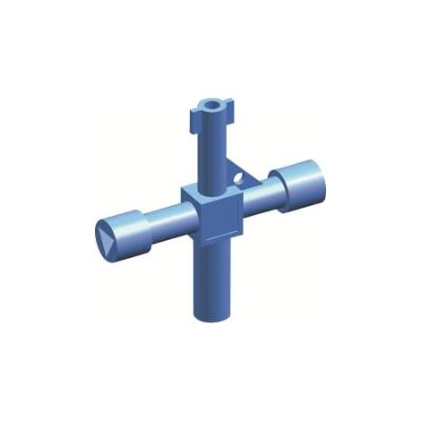 SPEE- Clé universelle rechange serrures double panneton -triangulaire et carré 2CPX066091R9999 ABB ZH91