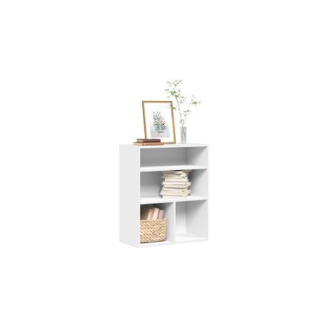 Bibliothèque blanc 60x30x71,5 bois d'ingénierie (1/5)