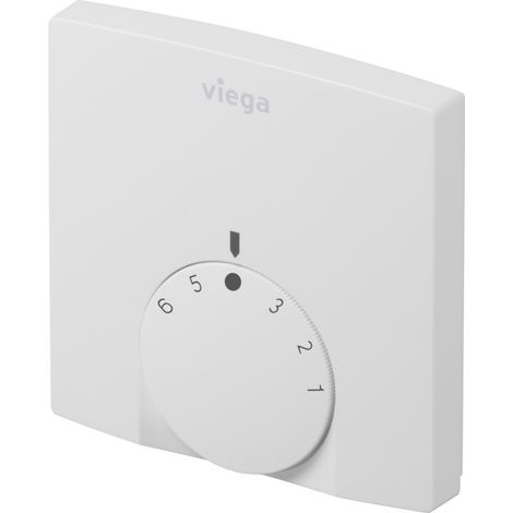 Viega Raumthermostat 1230.3 für Basiseinheit 1246 und 1246.1, 230V, Verkehrsweiß RAL 9016 (1/2)