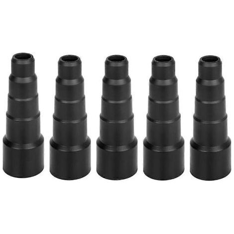 Adaptateur universel pour tuyau d'aspirateur 50/42/34/30/23 mm, en caoutchouc souple noir, rond, pour une utilisation à sec ou humide. (1/5)