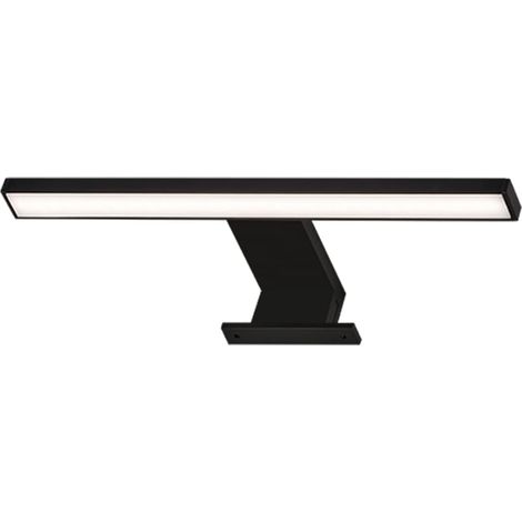 Leuchte - LED-Wandleuchte, Schutzart IP44, geeignet für Badezimmer, 5 Watt, 500 Lumen, 4000 K, schwarz, 300 x 103 x 36 mm (L x B x H).
