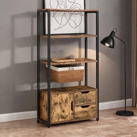 Bibliothèque en métal Melamina de Madera 58 x 24 x 122 cm (1/5)