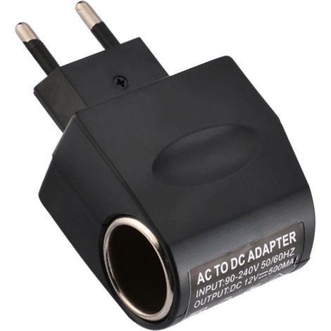 Convertisseur de Puissance de Voiture AC 220V à DC 12V, Adaptateur Secteur Allume-Cigare de Voiture 6W Adaptateur de Convertisseur de Prise de Transformateur pour Voiture Van Camion
