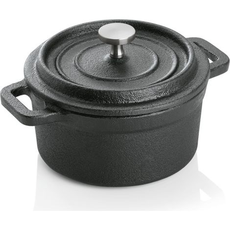 Cocotte fonte noire Ø 10 cm H 6,5 cm - Was Germany (1/2)