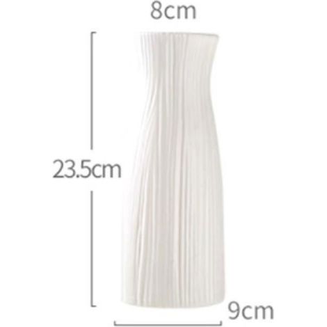 Vase à fleurs - - Type A - Incassable - Style nordique - Plastique PE blanc (1/4)