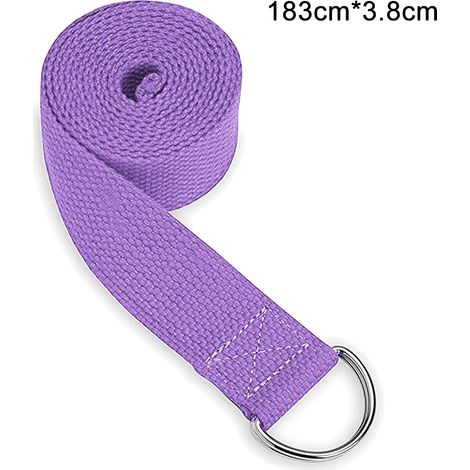 Sangle de yoga, bande élastique avec boucle de réglage ultra-sécurisée, texture douce, durable et confortable – idéale pour les étirements quotidiens, la kinésithérapie et le fitness (1/5)