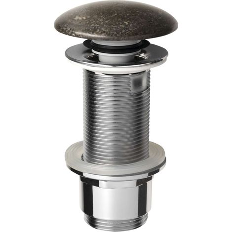 Sapho Blok - Piletta per lavabo chiudibile, Click Clack, pietra scura 2401-911 (1/4)