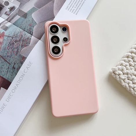 Coque de téléphone en silicone liquide (rose, Galaxy A37), souple, ultra-fine et résistante aux chutes.
