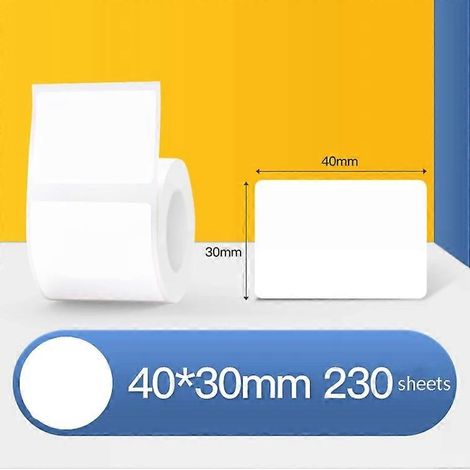 Étiquettes thermiques autocollantes pour NIIMBOT B11/B3S, 40 x 30 mm, 230 feuilles (1/2)