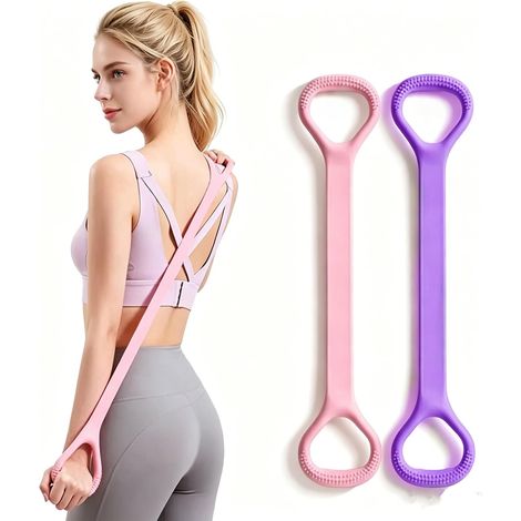 Bandes élastiques de résistance en forme de huit avec poignées, pour femmes (1/5)