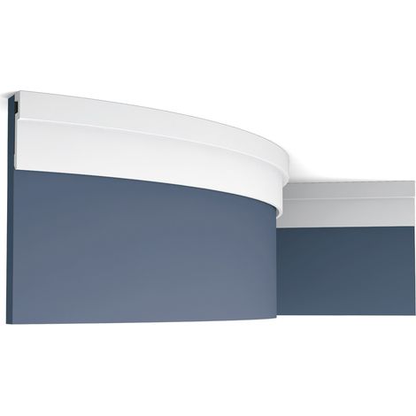 Panel moulding Orac Decor PX198F MODERN Flexible moulding Skirting Coving contemporary design white 2 m