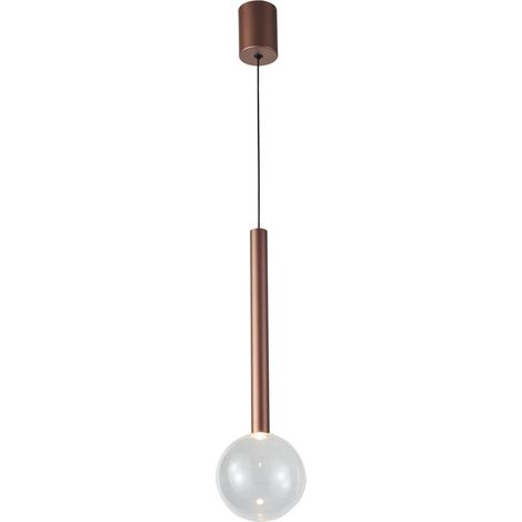 Suspension déco simple cuivre LED 6W 3000K Italux Alinos