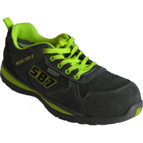 SCARPA BASSA SCAMOSCIATA GRIGIO/GIALLO FLUO S1P - TAGLIA: 44 - COLORE: GIALLO (1/4)
