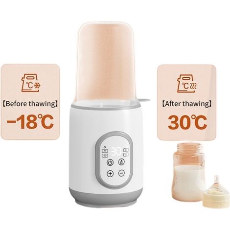 Calientabiberones 2 en 1 para todo tipo de biberones con temporizador, control preciso de temperatura y apagado automático, calientabiberones multifuncional para leche materna, blanco.