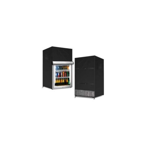 CSPARKV 1 pcs Housse de protection pour réfrigérateur extérieur - Anti-poussière - Pour protéger les congélateurs verticaux/boissons - Compacte - 0,9 m³ - Noir - 55,9 x 58,4 x 86,4 cm (1/4)