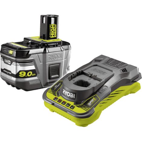 Ryobi - Confezione da 1 batteria Lithium+ High Energy 18V One+ 9,0 Ah con caricabatterie rapido da 5,0 A - RC18150-190 (1/4)