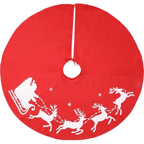 Jupe Pour Arbre De Noël - 40 Pouces - Tissu Non Tissé - Pour Arbre De 200 À 230 Cm - Rouge (1/5)