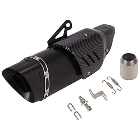 Silenciador de tubo de escape trasero Poracer para sistema de escape de motocicleta Honda, Yamaha, Suzuki, Kawasaki, BMW y Aprilia (negro 38-51) (1/2)