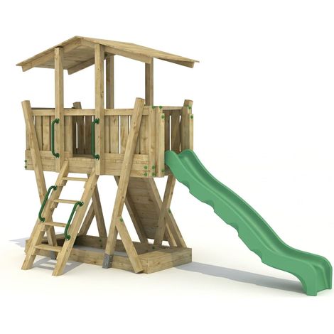 Parc Aire de Jeux Enfants Extérieure Structure Professionnelle Usage Public et Commercial avec toit EN 1176 Funni Parc III (1/5)