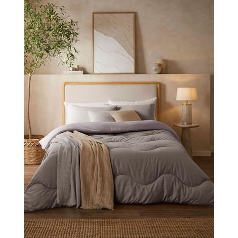 Couette sans Housse de Couette Collection Tissage Doux Literie Douce au Toucher Lavable en Machine Hypoallergénique Gris Pierre tog 4,5 King Size (1/5)