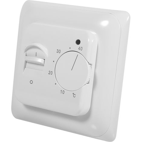 Thermostat de chauffage/climatisation mécanique manuel pour plancher chauffant, interrupteur de contrôle de température 220 V (1/5)