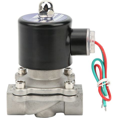 Électrovanne à action directe en acier inoxydable, fournitures industrielles normalement fermées 2W16015B (AC 110V) (1/5)