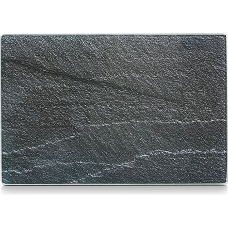 Zeller 26256 Tagliere in Vetro Ardesia, Antracite, 30 x 20 cm