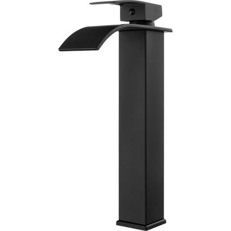 Grifo lavabo caño alto monomando, Negro (1/5)