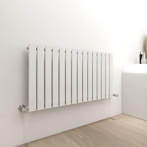 600 x 1020mm Single Designer Flat Panel Central Heating Radiator WHITE (1/5)